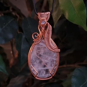 Handmade Clear Quartz & Labradorite Crystal Pendant